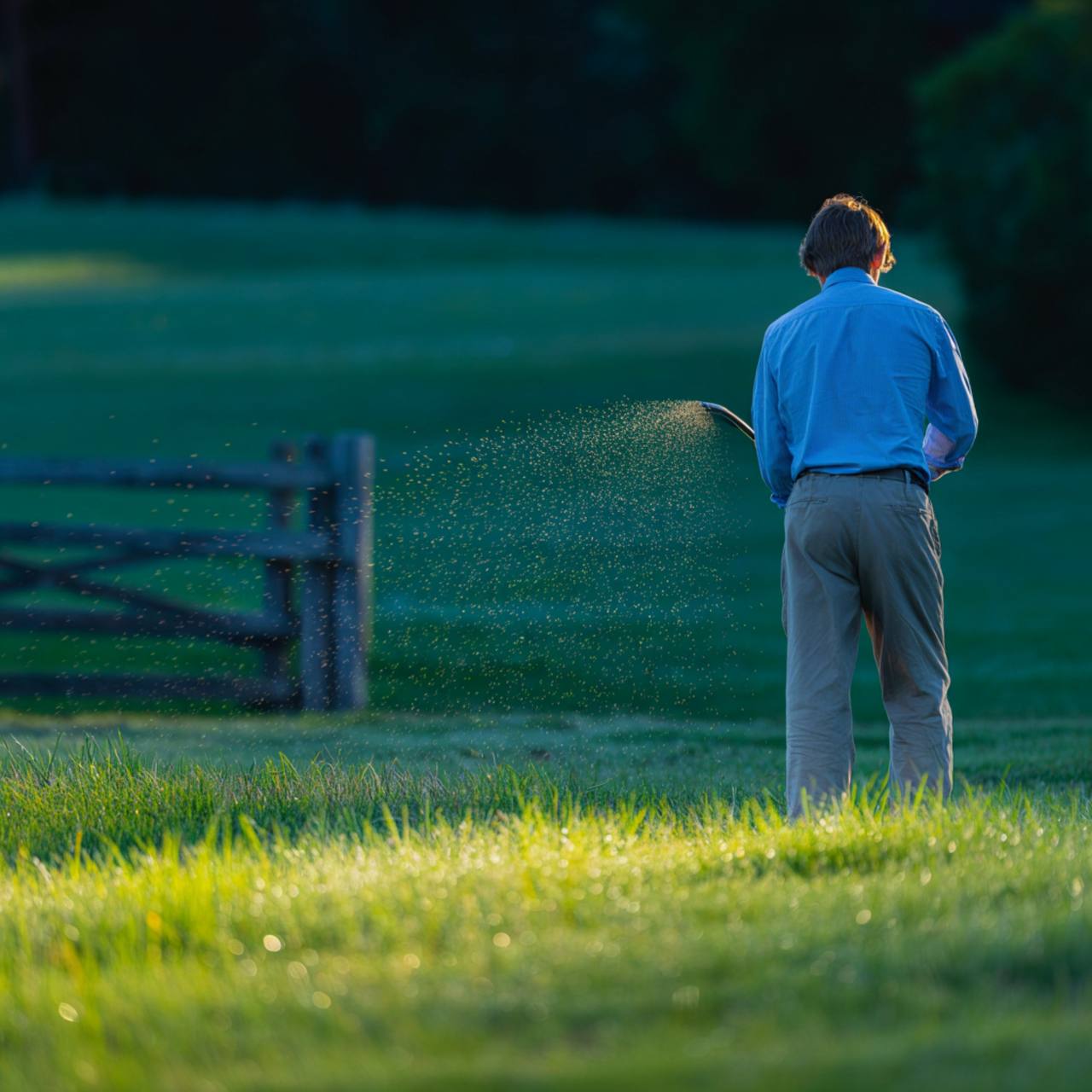 Hands caring for plants